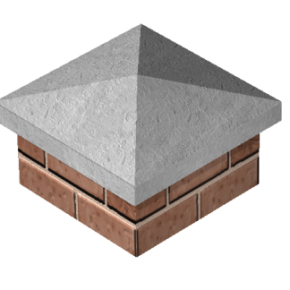 11X11" (280x280mm) Four Way Weathered Pier Cap (Cap02) (60)