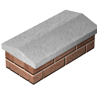 16" (405X915mm) Straight Twice Weathered Coping (Cop131) (15)