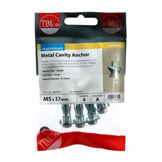 Metal Cavity Anchor 45mm Screw (4Bag) 50037Cap