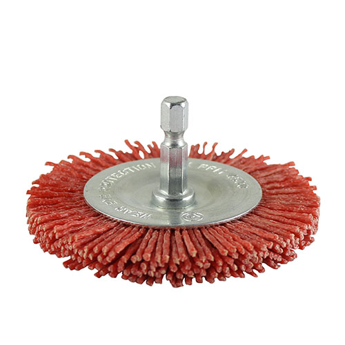 Shaft Mount Wheel Brush Nylon (75mm) 75SWN