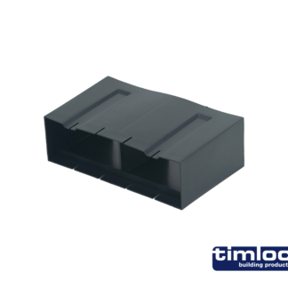 Underfloor Vent Horizontal Front Exten +115mm Black (1203) (20)