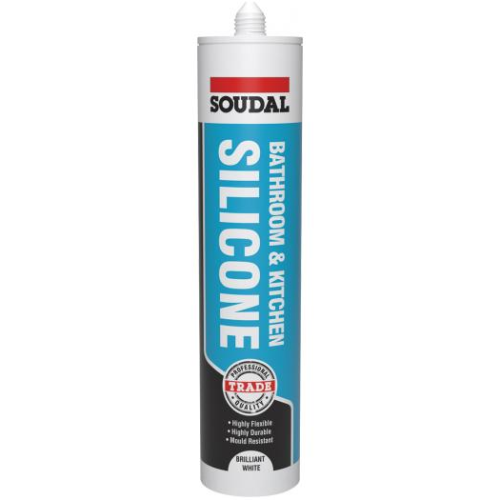 Bathroom & Kitchen Silicone - WHITE 290ml (High quality silicone with fungicide)