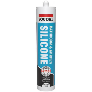 Bathroom & Kitchen Silicone - CLEAR 290ml (High quality silicone with fungicide)