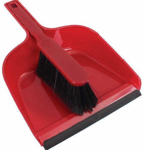 Dust Pan & Brush Set - Red (DPS) (12)