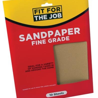 FFJ SANDPAPER - FINE Pack of 10 (FFJASP10F)