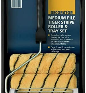 9" Decorator Twin Medium Tiger Stripe Roller Set 1.75" dia. (12) Harris T-Class