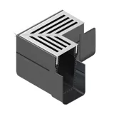 Aco THRESHOLD Corner Unit - Silver Aluminium (4)