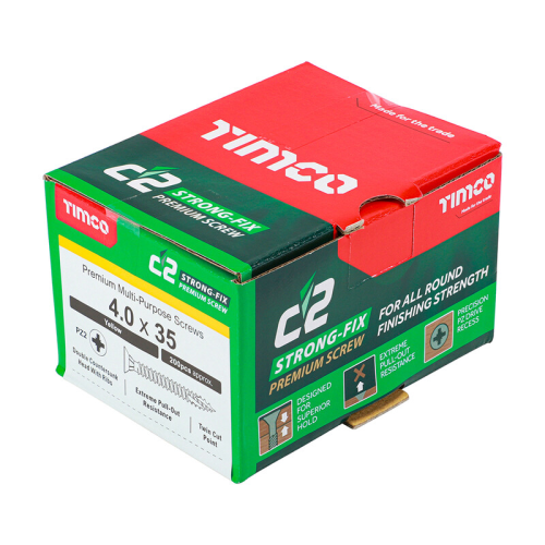 C2 Screw PZ2 CSK - ZYP 4.0 x 35mm (200)