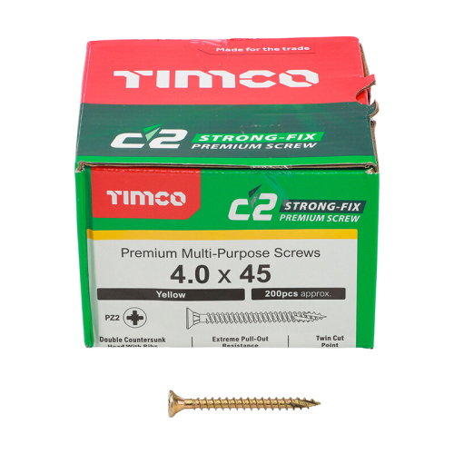 C2 Screw PZ2 CSK - ZYP 4.0 x 45mm (200)