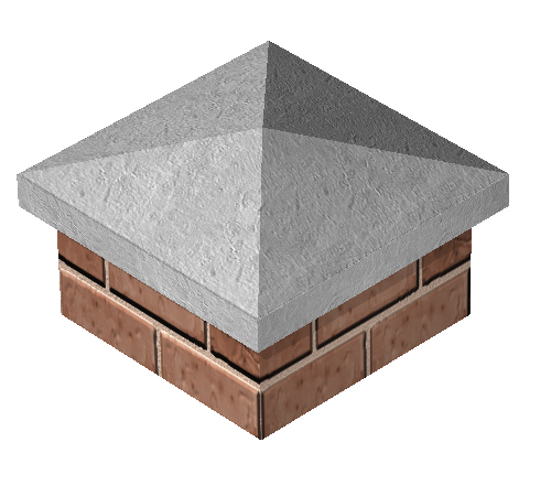 11X11" (280X280) Four Way Weathered Pier Cap (Cap02) (60)