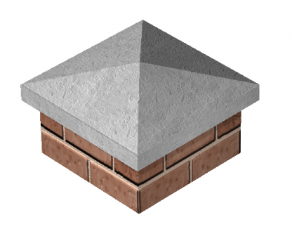 16X16" (405X405) Four Way Weathered Pier Cap (Cap07) (15)