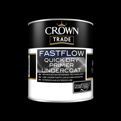 Crown Trade Fastflow Quick Drying UNDERCOAT - Charcoal Grey 1L (5090817)