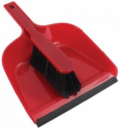 Dust Pan & Brush Set - Red (DPS) (12)