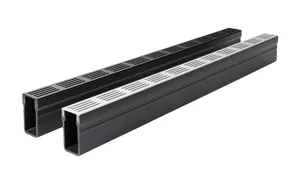 Aco THRESHOLD Drain 1m Silver Aluminium grating (19000) (36)