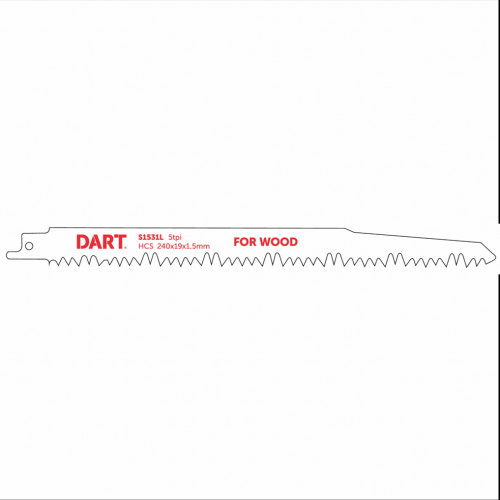 Wood Cutting Reciprocating Blade S1531L - 5pk (DRB51)