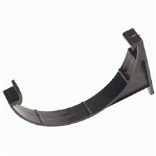 112mm Half Round Support Bracket Black BR010