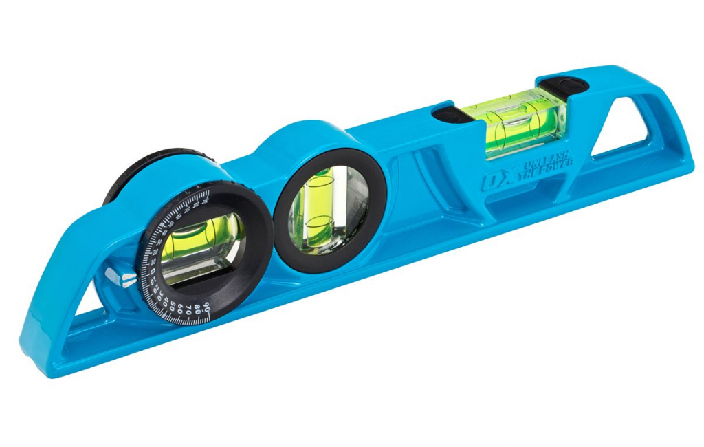 OX TOOLS 9" Magnetic Torpedo Level - Pro Mag Level With V-Groove For Pipes & Conduit