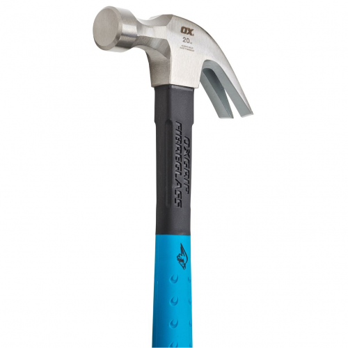OX Pro Fibreglass Handle Claw Hammer - 20 oz