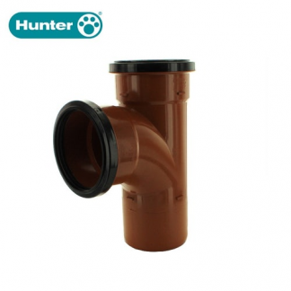 110mm 87.5 Deg Branch Single Equal Terracotta DS269