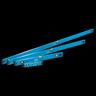 Trade Level 4Piece Level Set - 1800mm, 1200mm & 600mm Trade Levels and 230mm Torpedo Trade Level