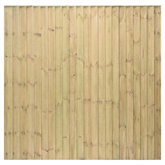 Grange Featheredge Fencing Panel 1.5m Pressure treated Green (14)
