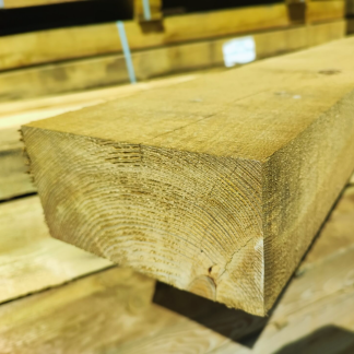 2.4m x 195 x 95mm New Softwood Sleeper Green (42)