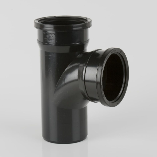 Soil 110Mm 92.5° Branch Without Bosses Black (BS417B) (7)