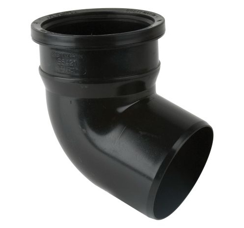 Soil 110Mm 112.5? D/P S/S Bend Black (BS421B) (10)