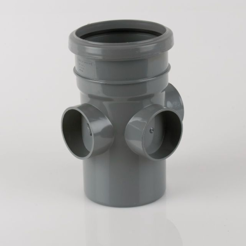 Soil 110Mm S/S Triple Boss Pipe Black (BS445B)