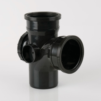 Soil 110Mm 92.5 Deg Access Branch Black (BS447B)
