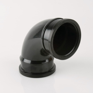 Soil 100Mm 92.5° D/S Bend Black (BS480B) (10)