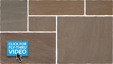 Raj Blend Sandstone (18mm Calibrated) 900x600mm / PER SLAB (35/pk) 01004102