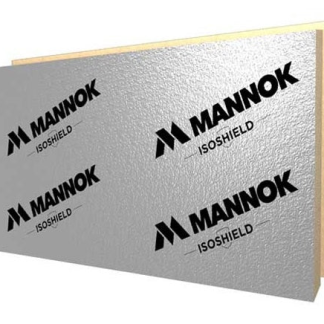 PIR Mannok ISOSHIELD 140mm Full Fill Cavity Wall 1200x450mm (0.54m2/sheet) (3pk / 24pk/pallet)