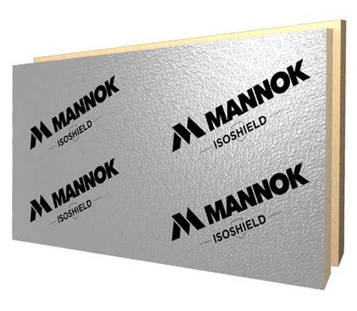 PIR Mannok ISOSHIELD 140mm Full Fill Cavity Wall 1200x450mm (0.54m2/sheet) (3pk / 24pk/pallet)