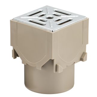 ACO RainDrain Corner Unit with Galvanised Steel Grating and Vertical Outlet (6)