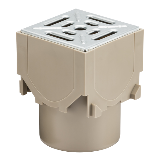 ACO RainDrain Corner Unit with Galvanised Steel Grating and Vertical Outlet (6)