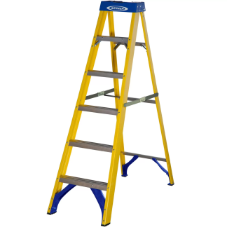 6 Tread Fibreglass Heavy Duty Trade Stepladder