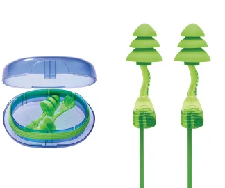 Corded Reusable Twisters® Trio Earplugs SNR 33 dB