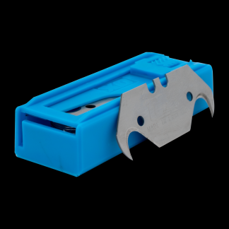Pro 10 Pack Heavy Duty Hooked Knife Blades & Dispenser
