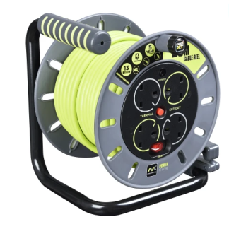 PRO-XT OPEN CABLE REEL 25M 13A 4SKT (M/PLUG)