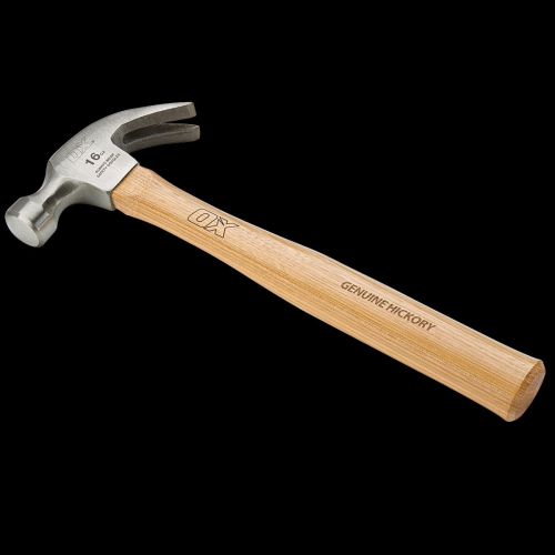 OX Trade Hickory Handle Claw Hammer - 16 oz