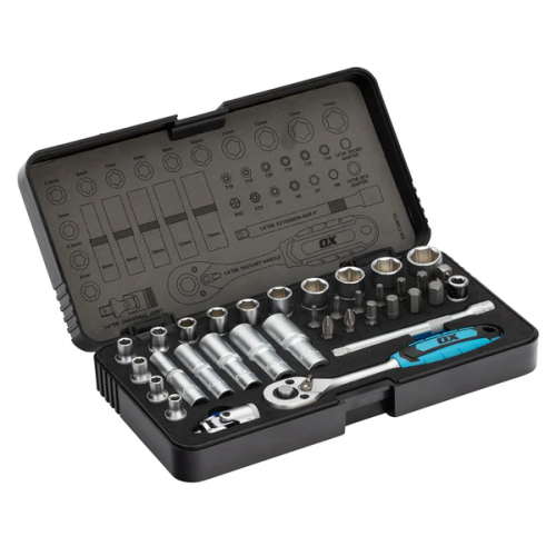 OX Trade 1/4"Drive Socket Set - 35 Piece