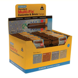 GP600 General-Purpose Fixings (50 Packs x 40 Plugs)