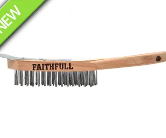 Heavy-Duty Scratch Brush with Scraper - 4 Row (10)