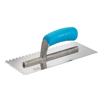 OX Trade Notched Stainless Steel Trowel - 6mm - (OX-T535706)