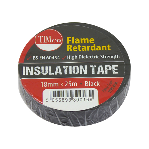 PVC Insulation Tape - Black 25m x 18mm (10)
