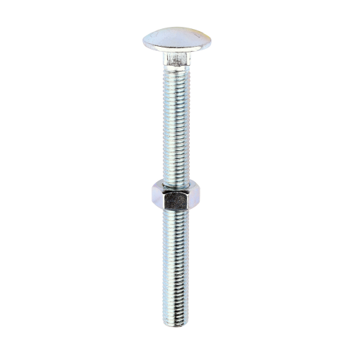 Carriage Bolts & Hex Nuts - Zinc M12 x 130 (Box of 10)