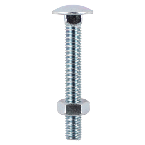 Carriage Bolts & Hex Nuts - Zinc M12 x 220 (Box Of 10)