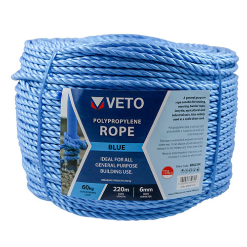 Blue Poly Rope - Long Coil - BR6220C