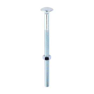 Carriage Bolt & Hex Nut - BZP M12 x 200 (10 PCS/Box)